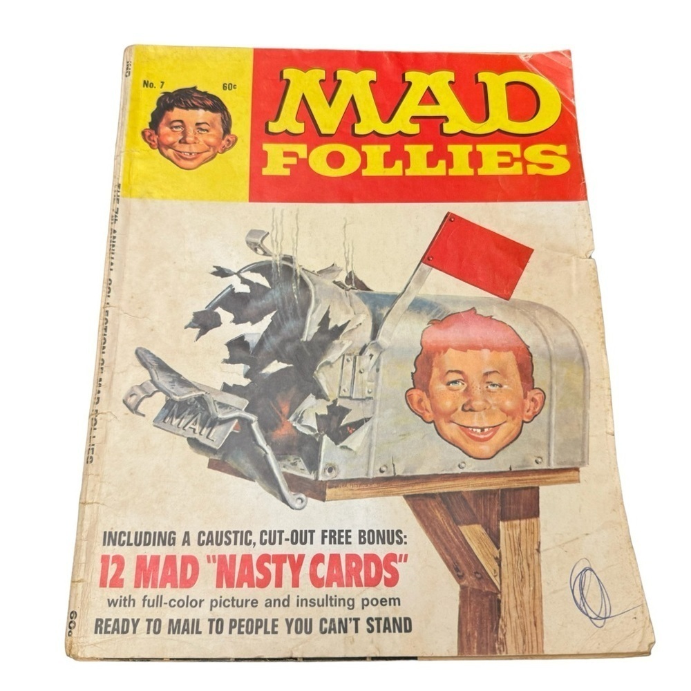 Mad Magazine 1969 7th Annual Collection Of Mad Follies with "Nasty Cards" Insert